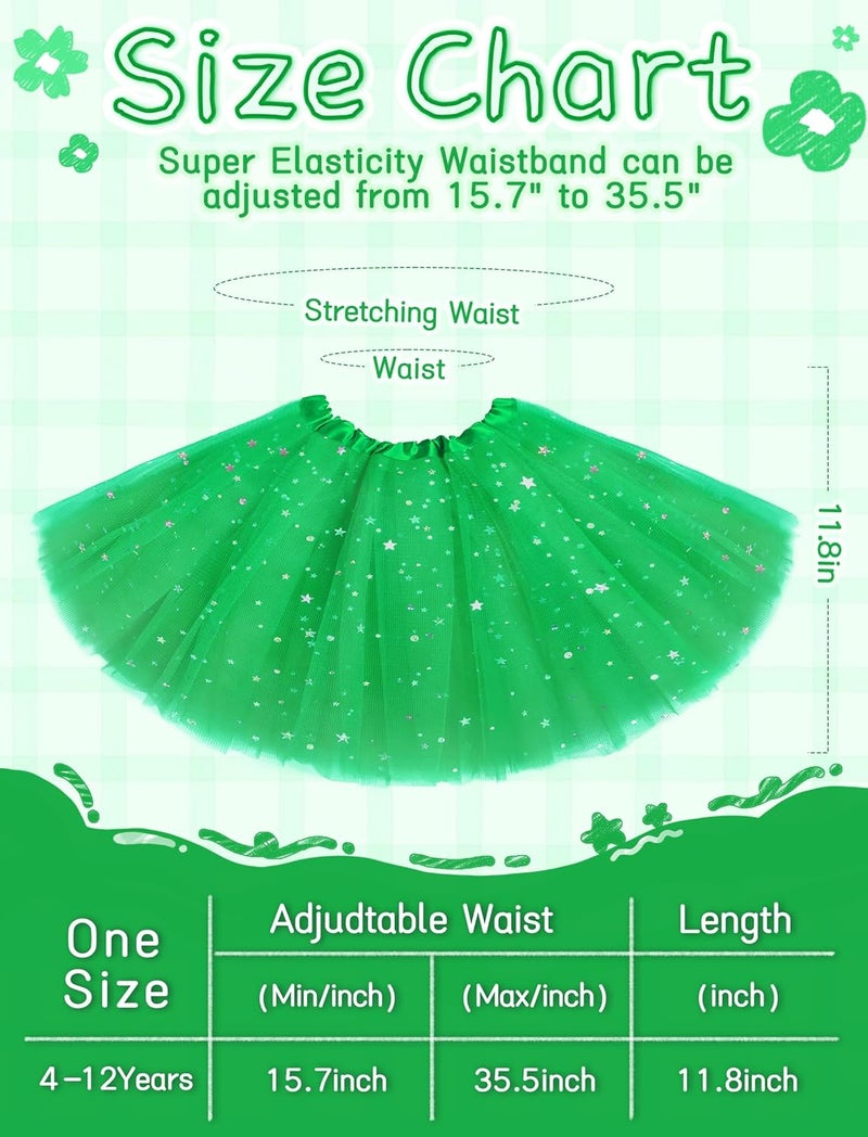 Lainlight Store Tutu for Girls Stars Sequins Princess Ballet Dress Tulle Skirt for Girls 4-12 Years 3 Layered - Image 2